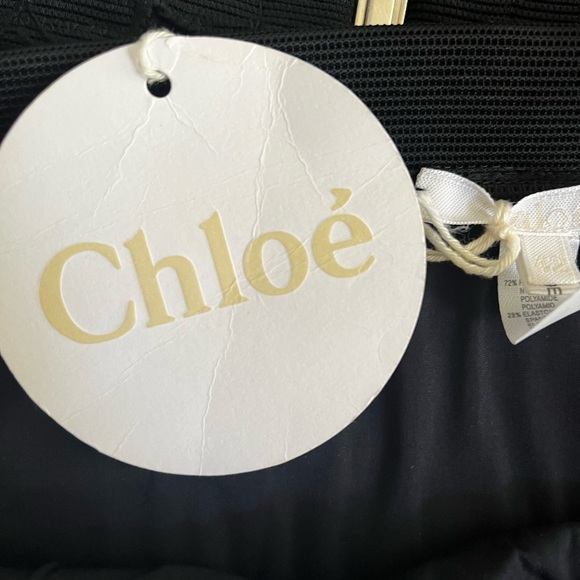 Chloe black embroidered bikini swimsuit set 42/ 06 New - Picture 8 of 14